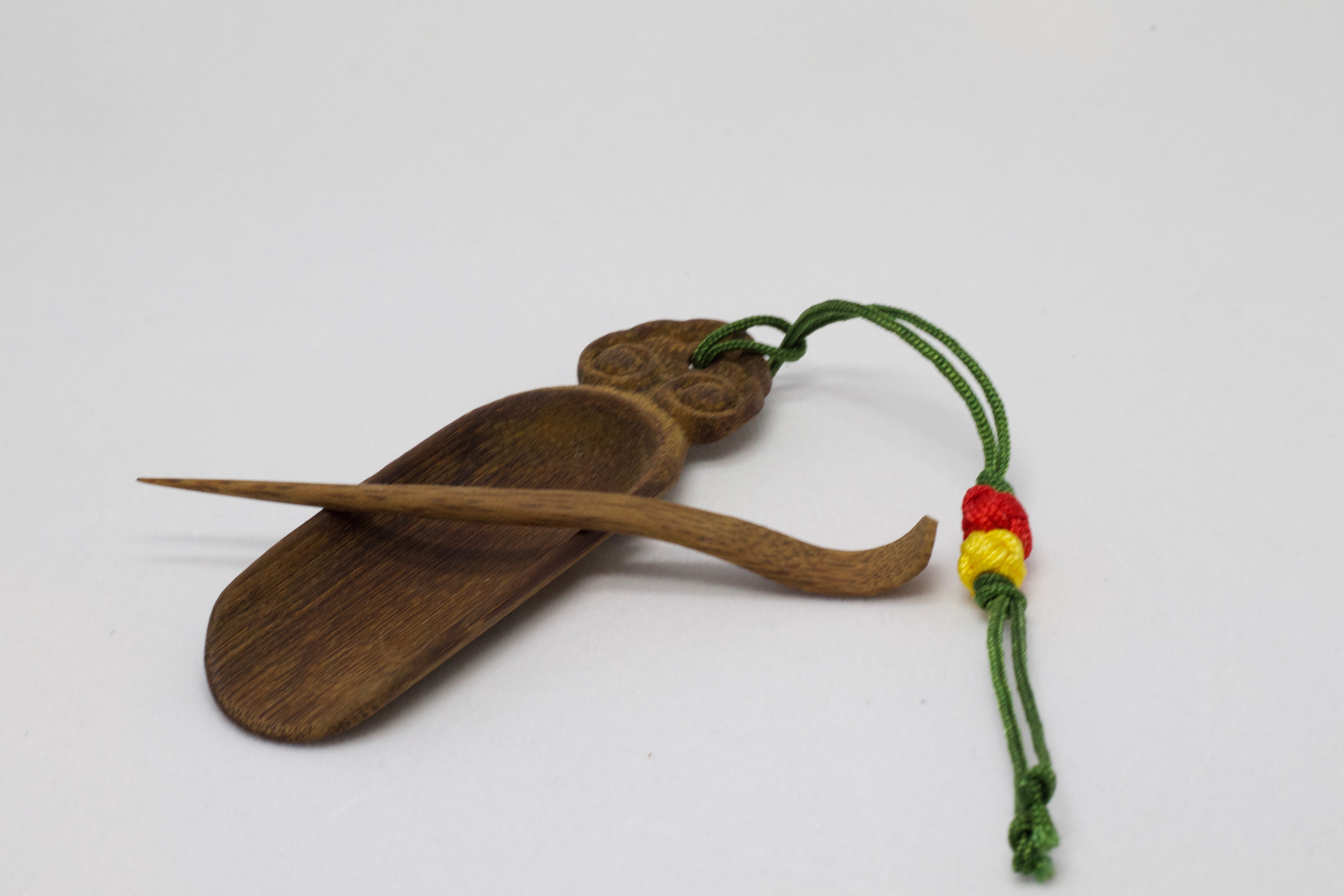 棕色迷你外出型茶尖茶匙組