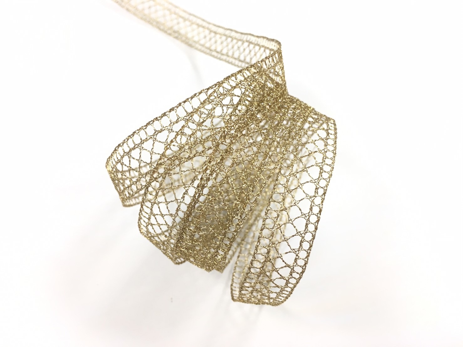 Torchon蕾絲金蔥紗/X紋編織/13mm