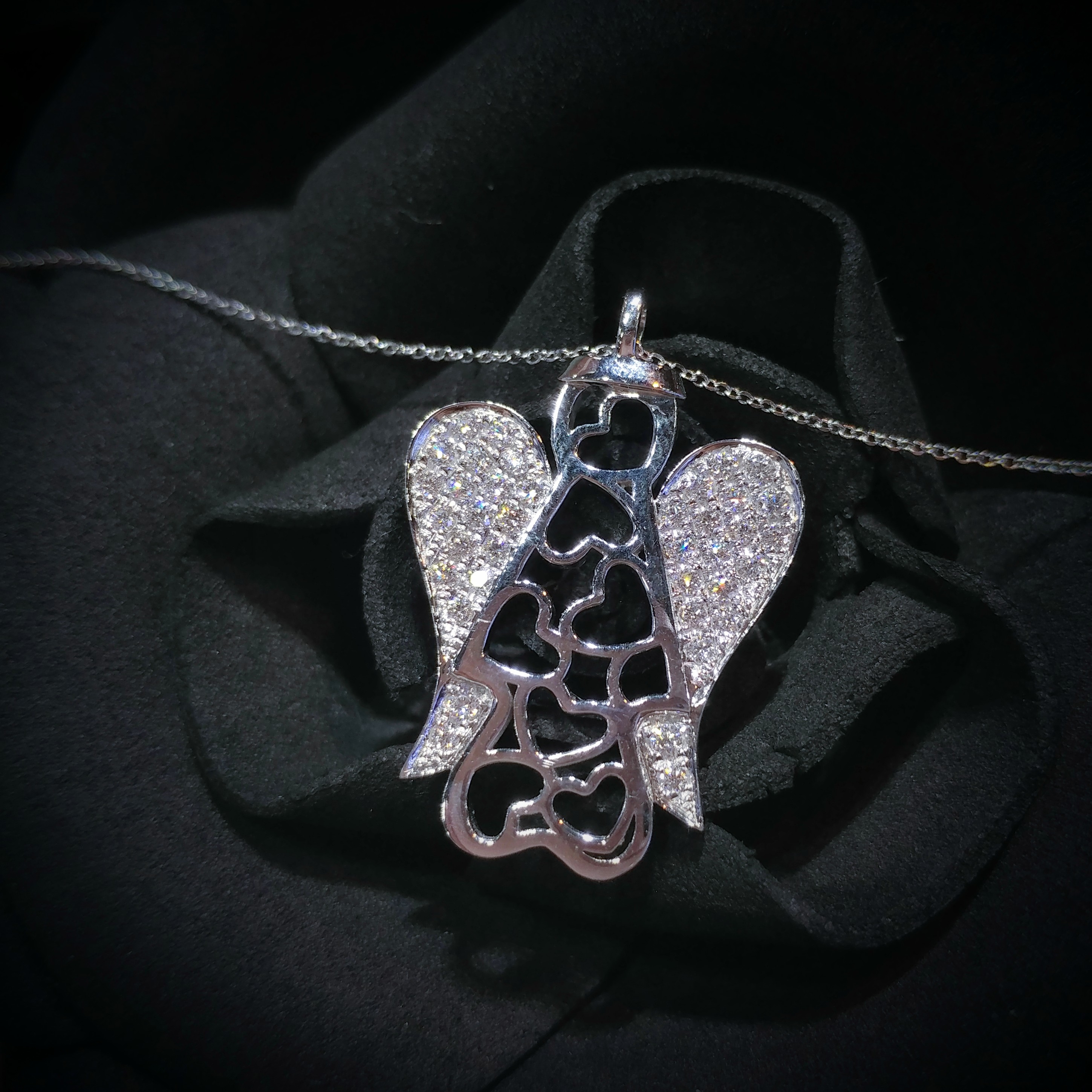 18K White Gold 0.43ct Diamond Pendant