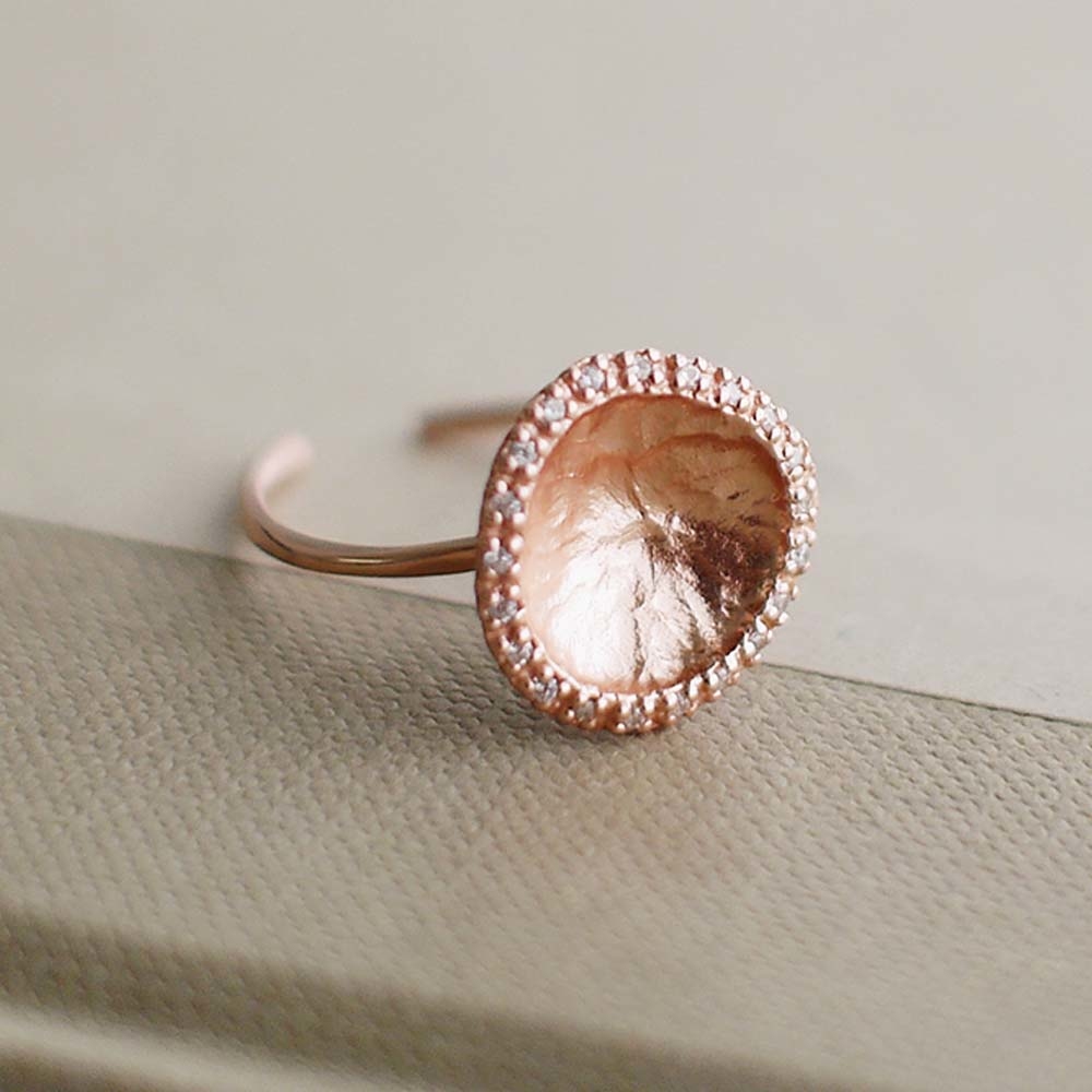 太陽純銀戒指(玫瑰金)/DR712R