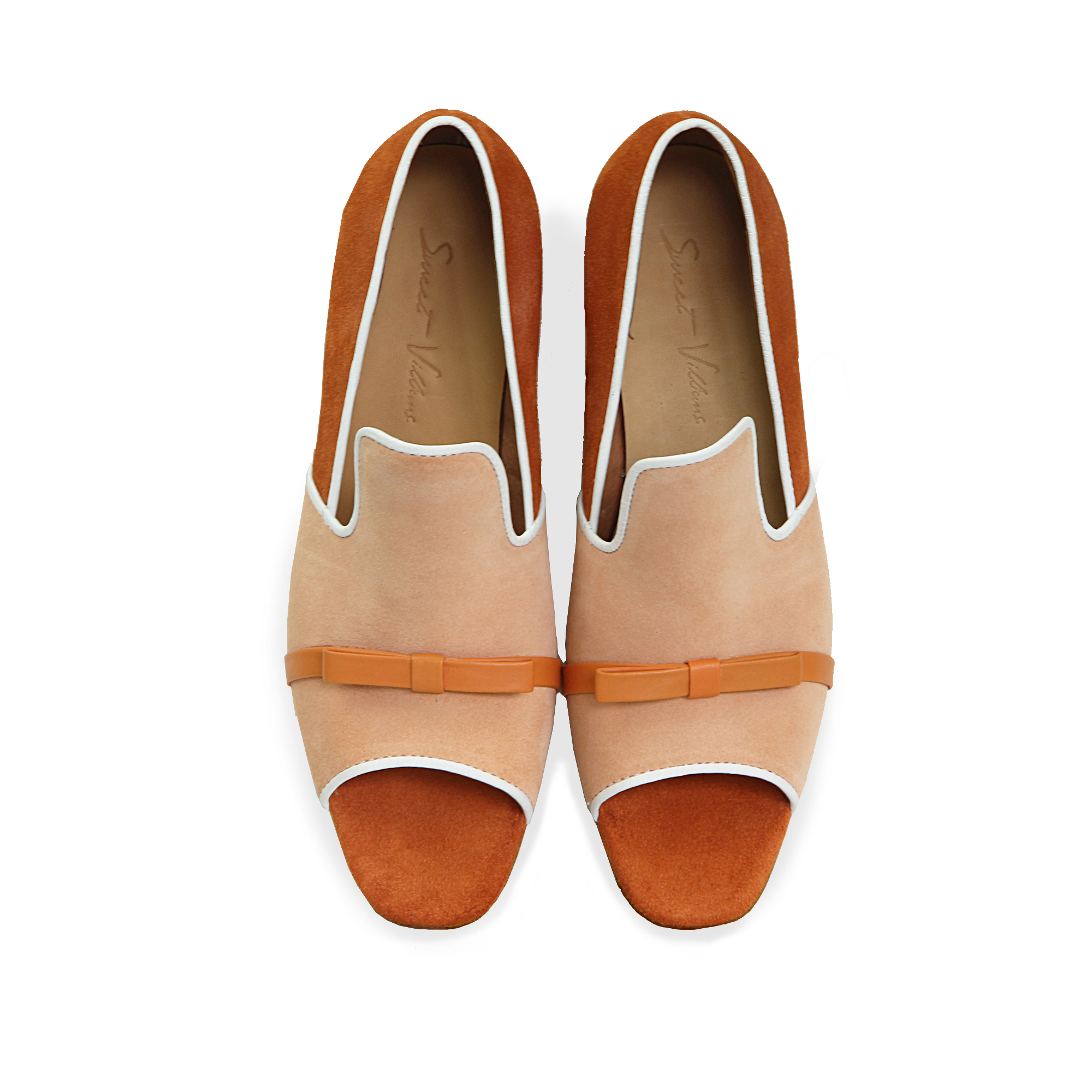 Flora W1075 Pink Leather Peep-Toe Pumps