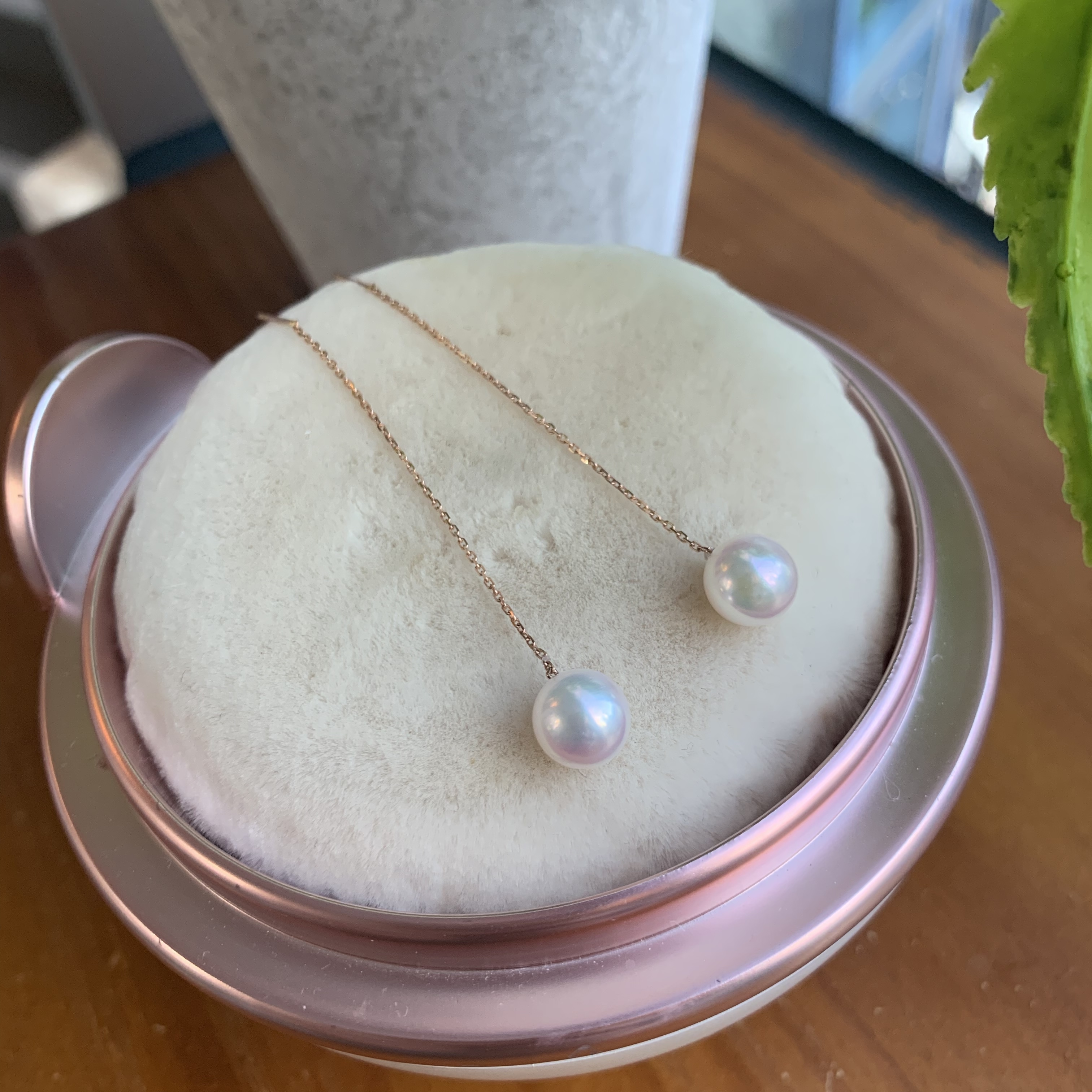 18K金日本Akoya珍珠耳線 (7.5-8mm)