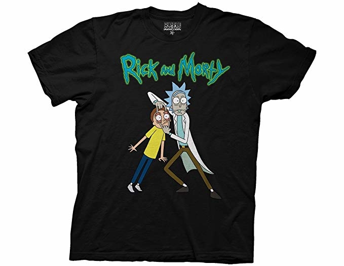 莫蒂睜大你的眼系列黑色短TEE Rick and Morty 瑞克和莫蒂