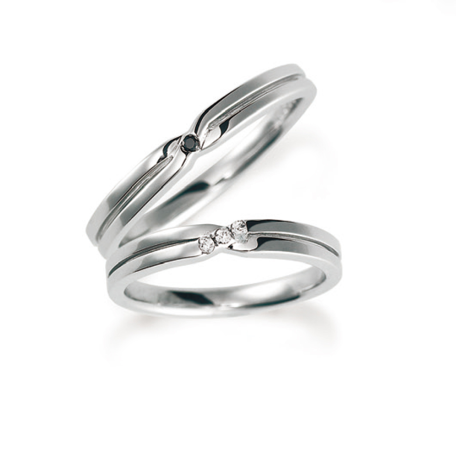 Parallel Galaxy - Unique 18K白金 結婚戒指