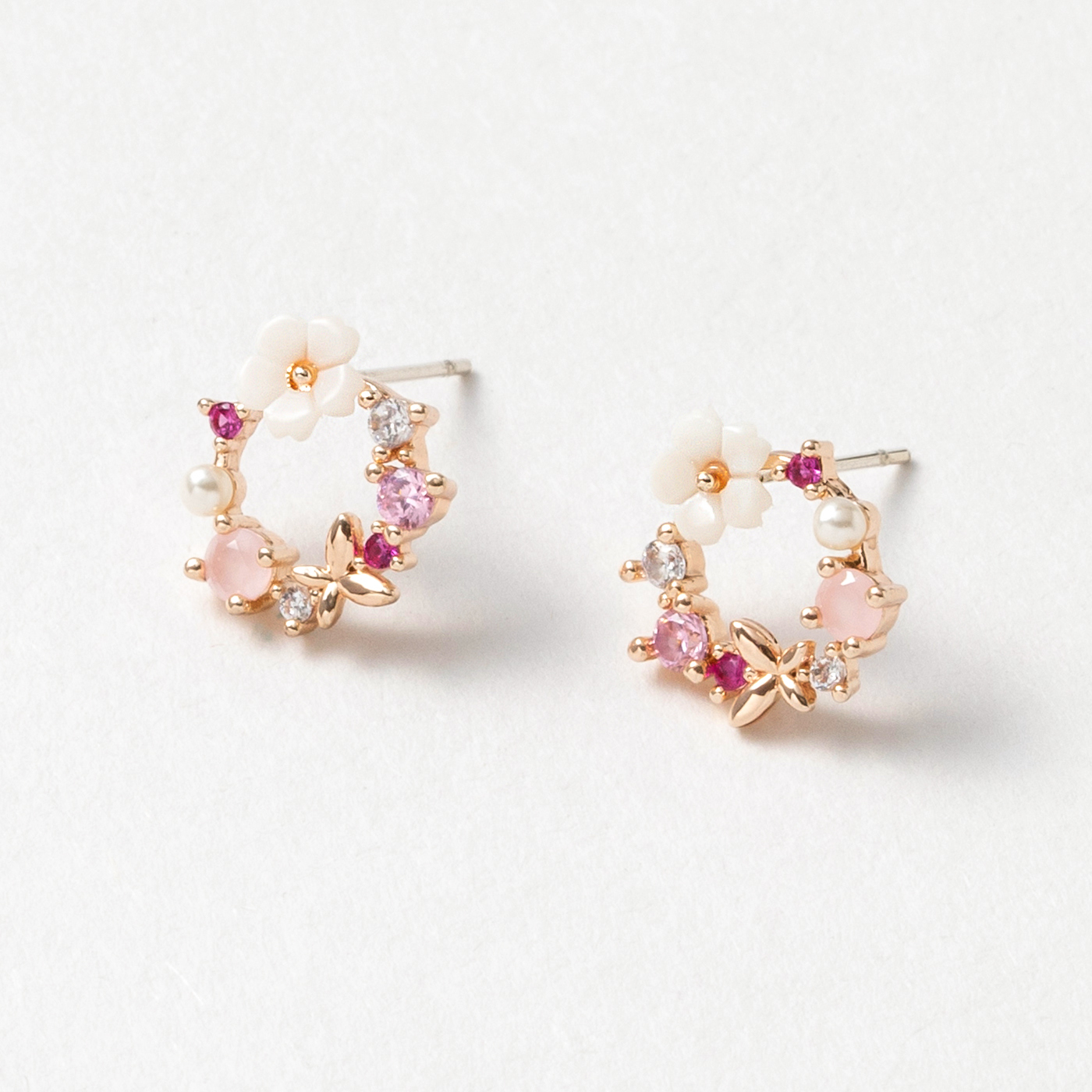 韓劇 珍珠 花朵 圈圈 耳環