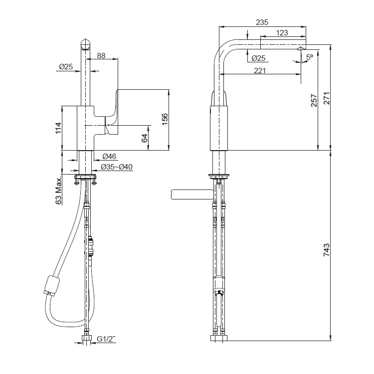 Kohler "Aleo" K-99175K-4-CP Kitchen Faucet - With GA Approval
