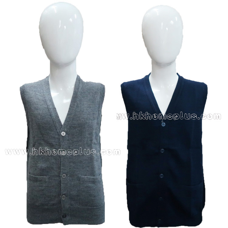雪花牌: 童裝純羊毛開鈕背心 (4-16碼)