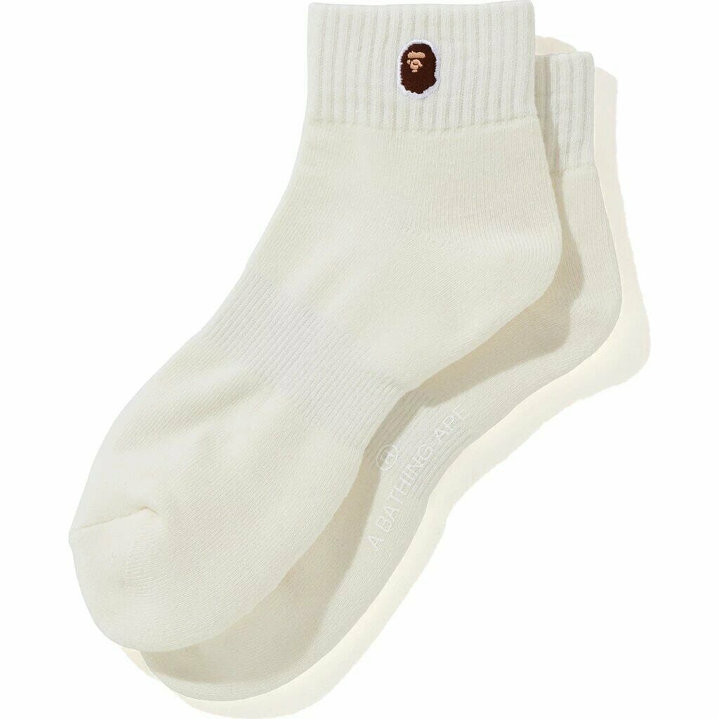 BAPE A Bathing Ape Goods Logo Ankle Socks 猿人頭 刺繡 小logo 短襪 1F20183011