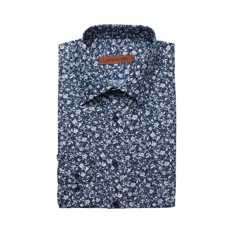 韓版防皺 藍潑墨款