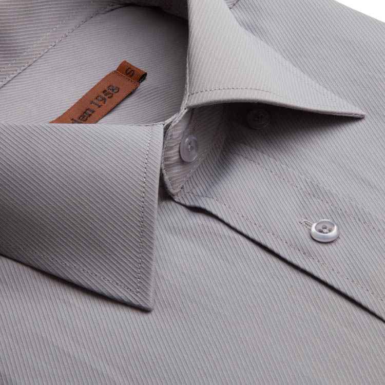 韓版防皺 灰色斜紋