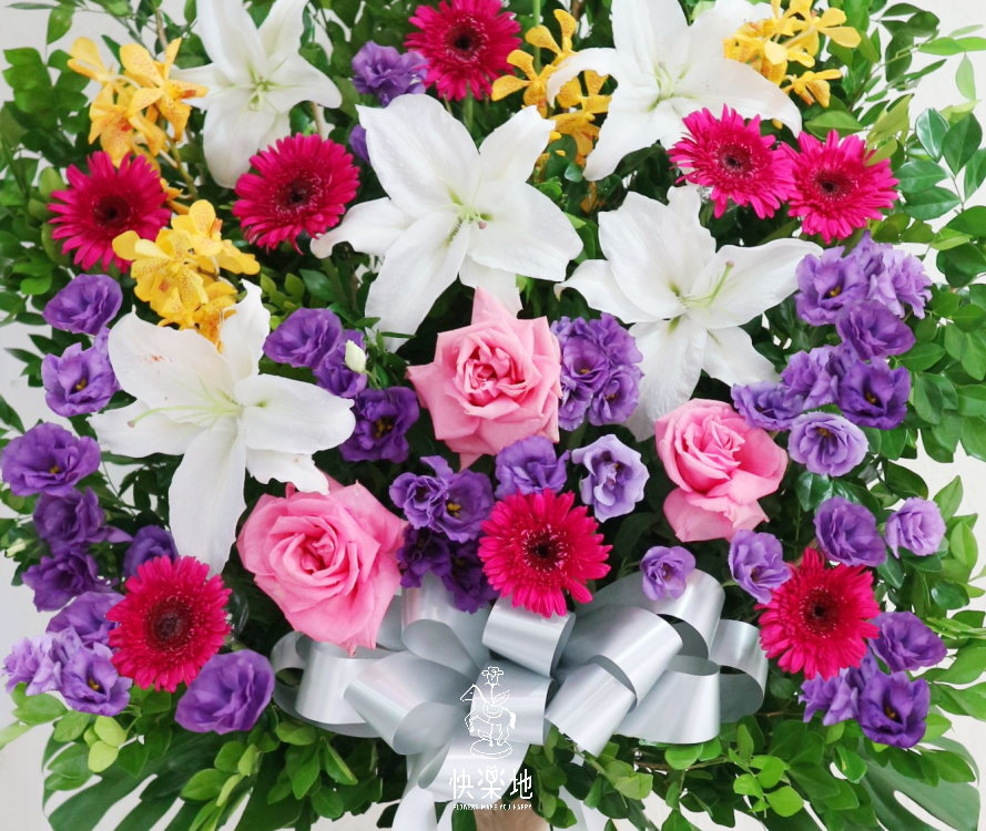 繽紛綻放 I 高架花籃   SF190222