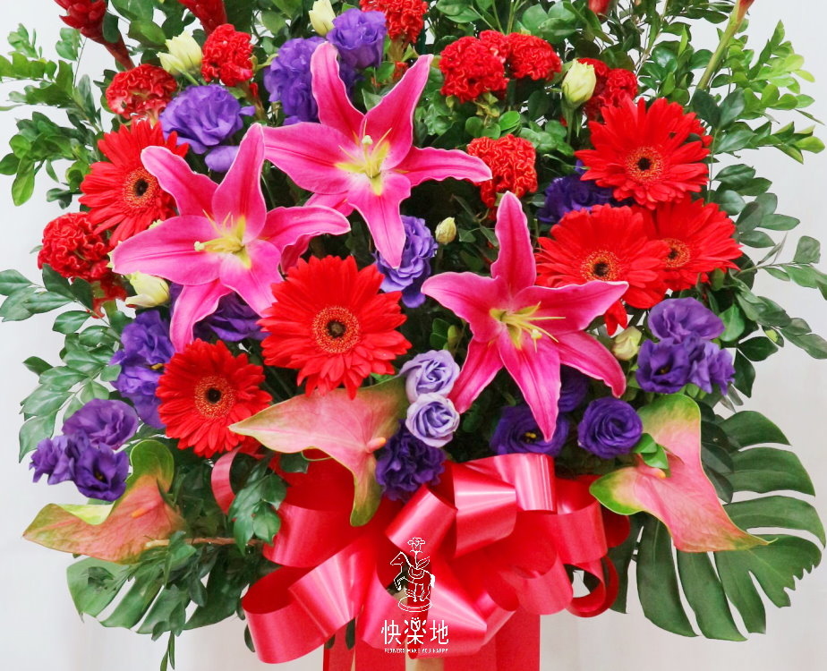 紅到發紫 I 高架花籃  SF190202