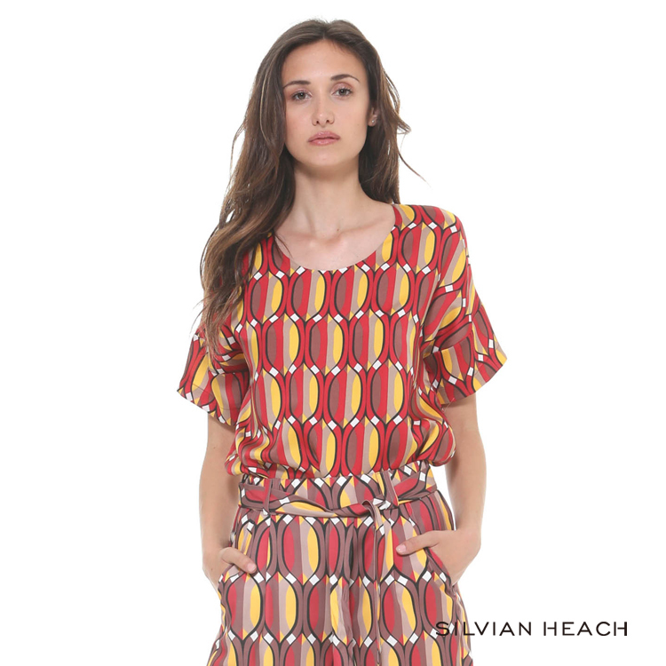【silvian-heach】幾何圖形短袖上衣