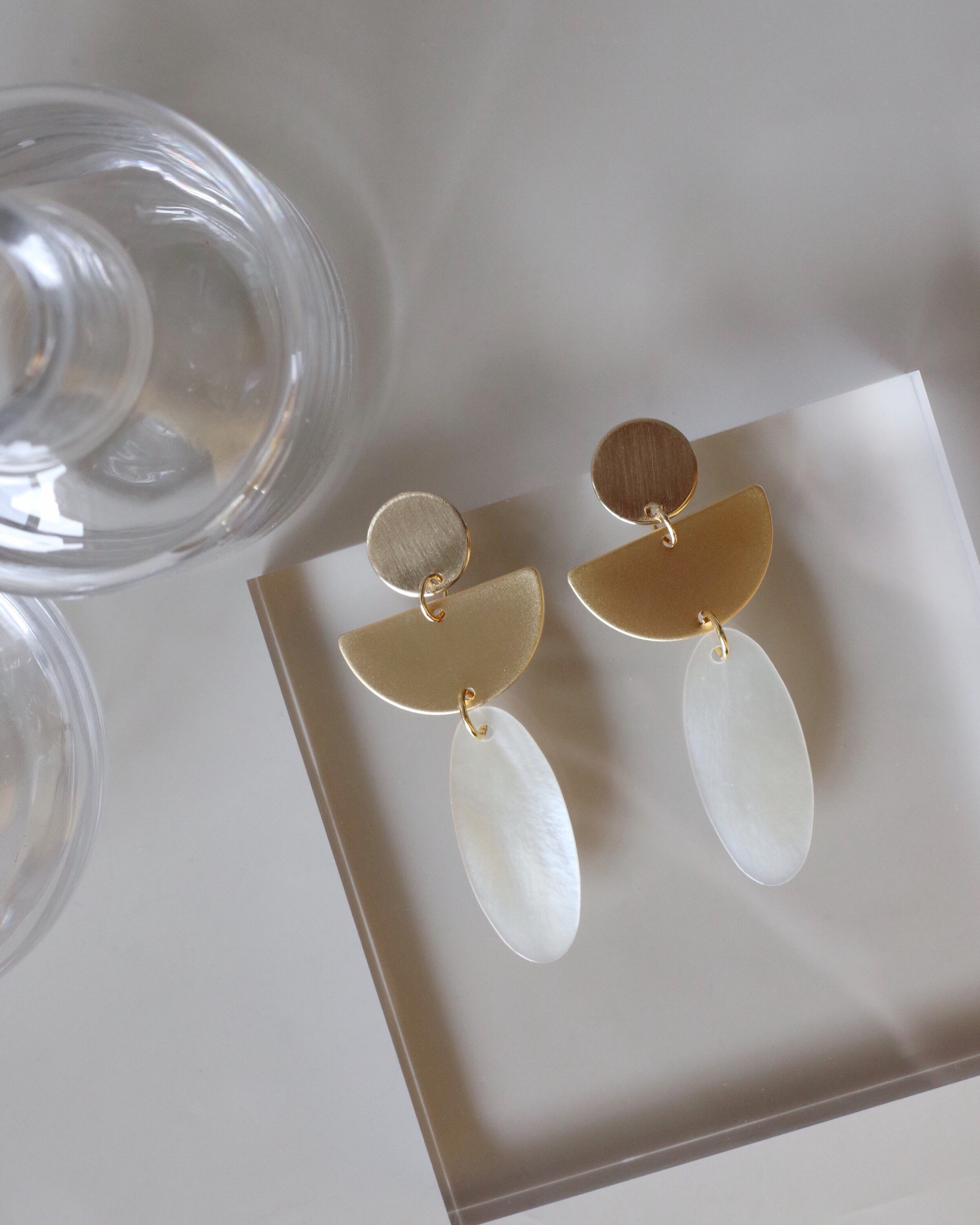 White Shell Earrings
