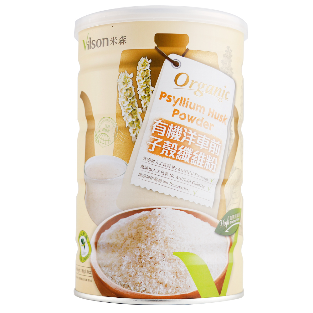 米森 - 有機洋車前子殼-纖維粉(180g/罐)