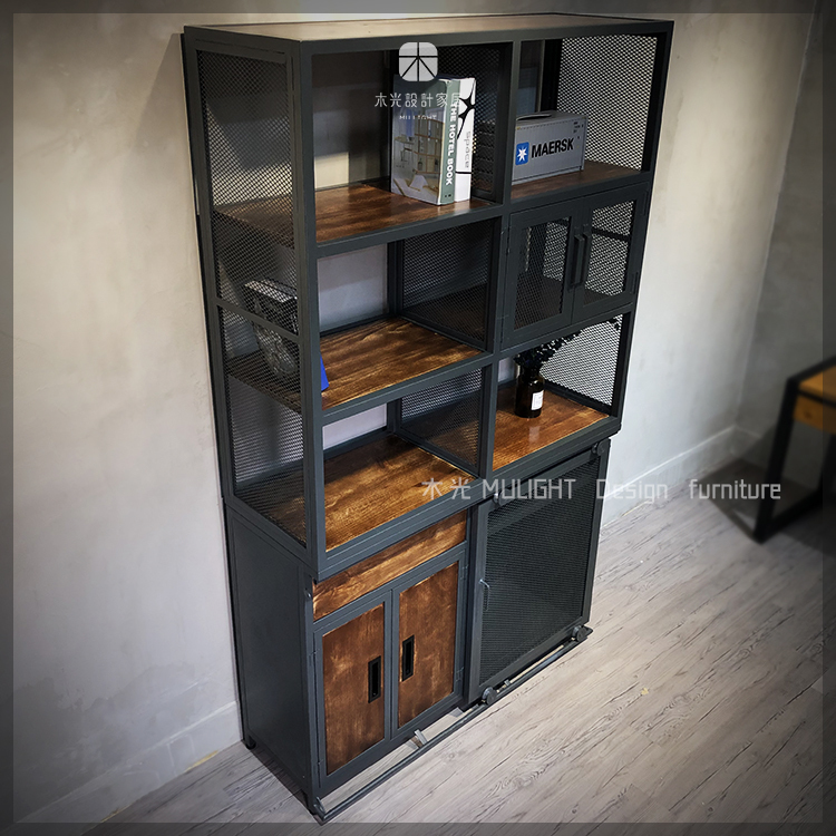 鐵灰多功能滑門收納櫃|可訂製