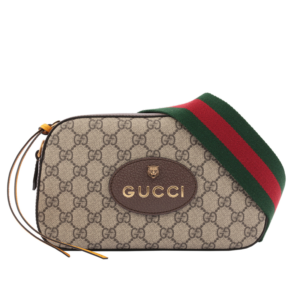 【GUCCI】GG Supreme Ophidia 虎頭標誌斜背包