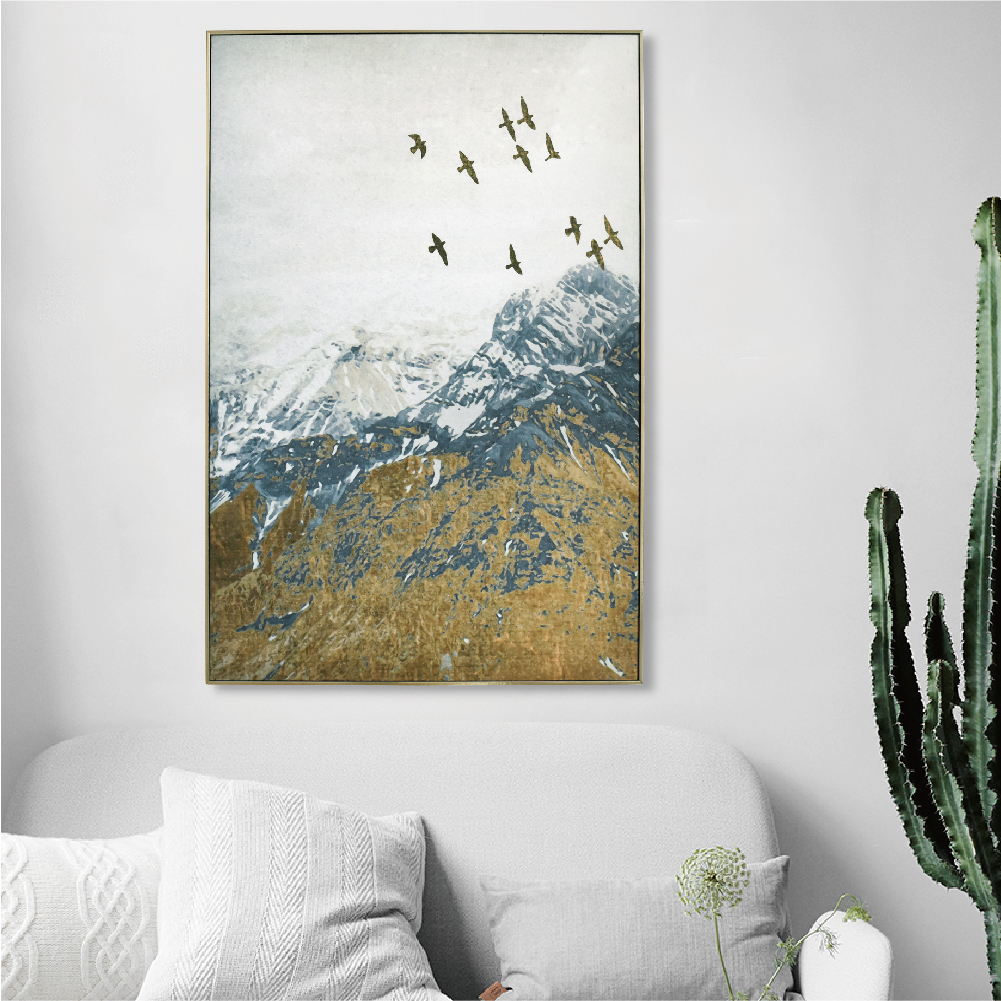 北歐風尚板畫有框畫40x60-飛鳥登峰WA103