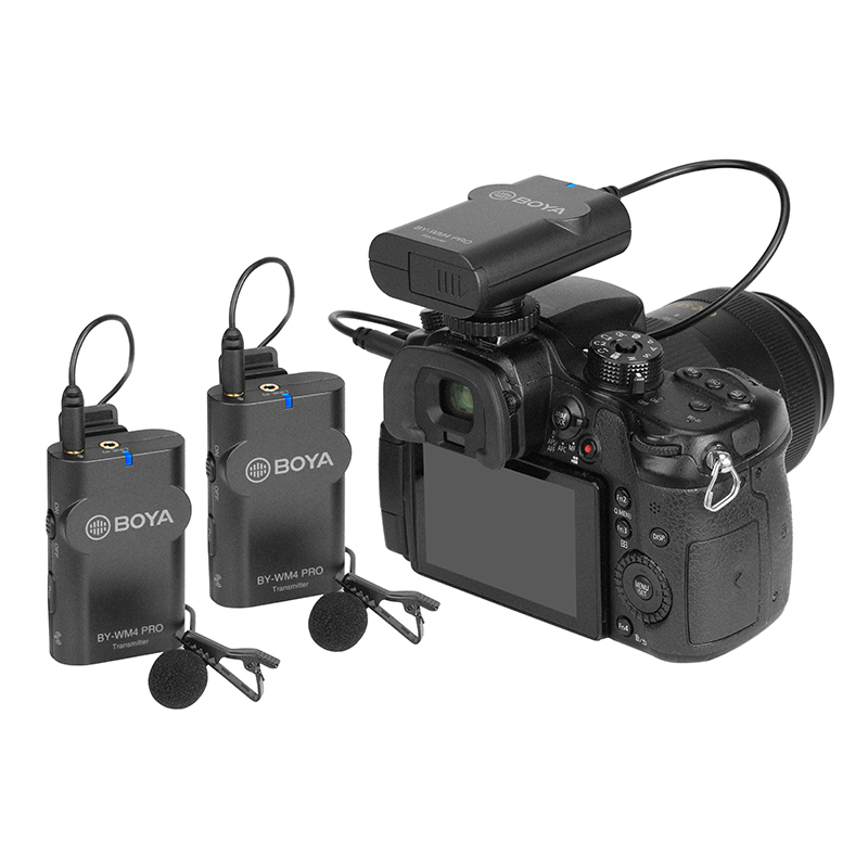 Boya By-WM4 Pro-k2數字雙通道無線麥克風 (接收x1+發射x2)