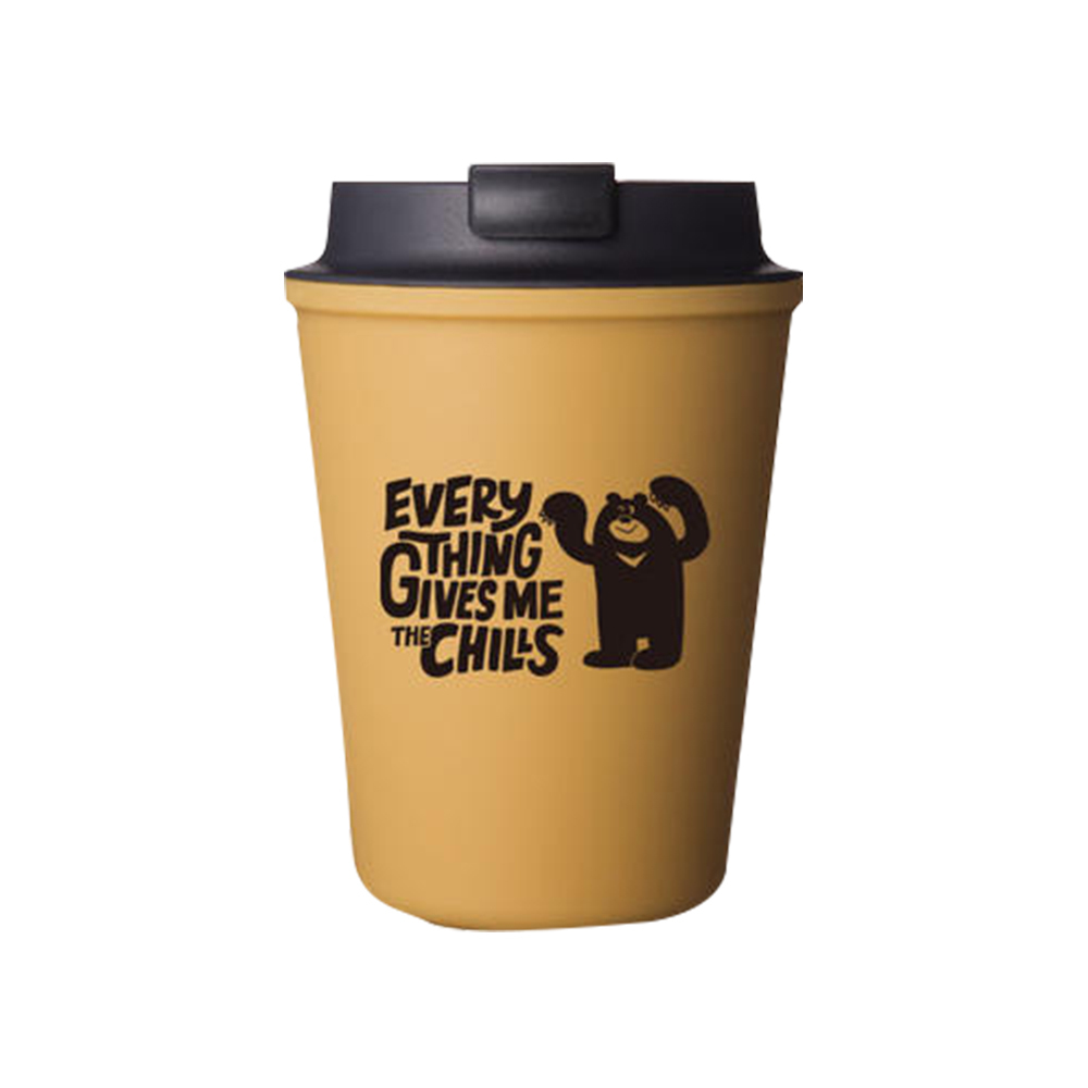 Rivers WALLMUG Sleek SOREGAII 雙層隨行咖啡杯 這是一隻好熊 350ml_芥茉黃