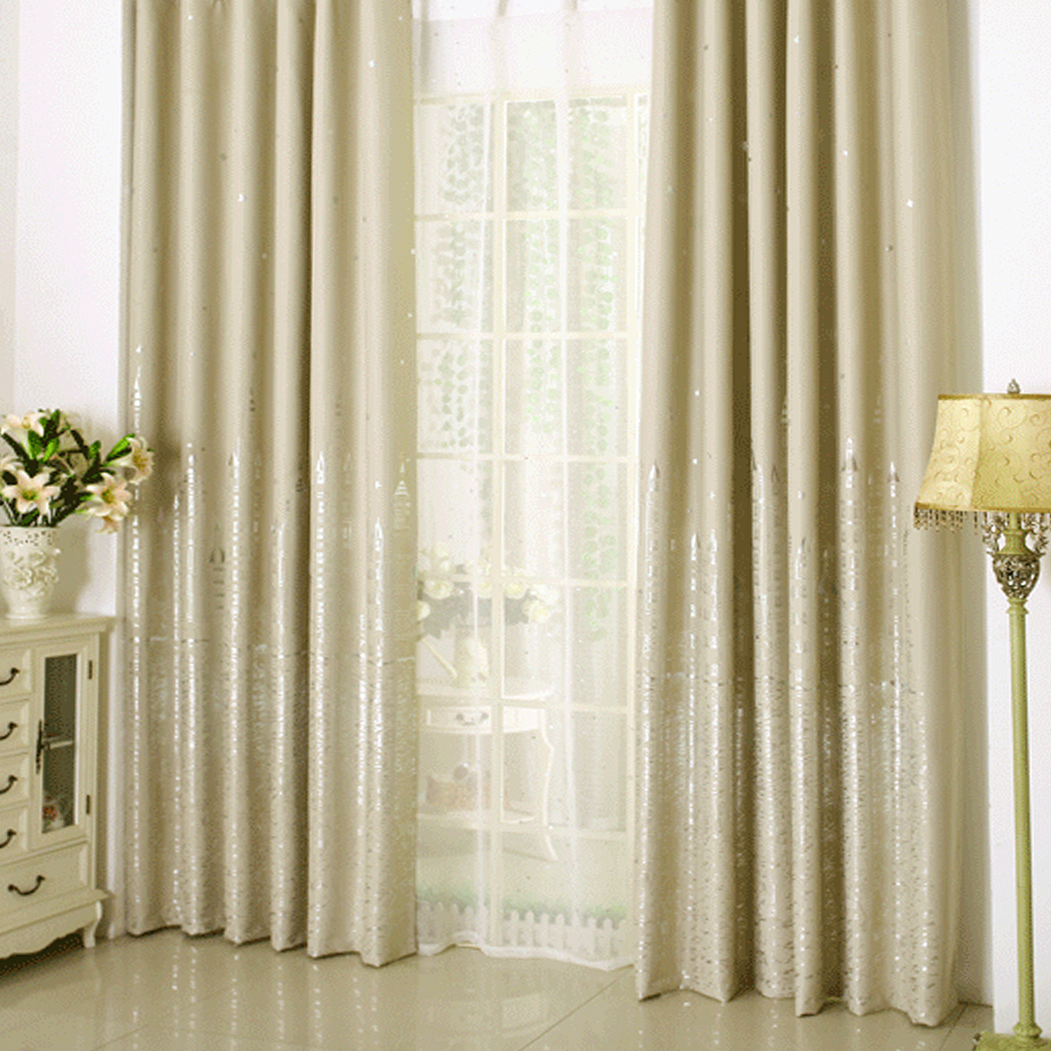 地中海 • 米色燙銀 • 遮光窗簾