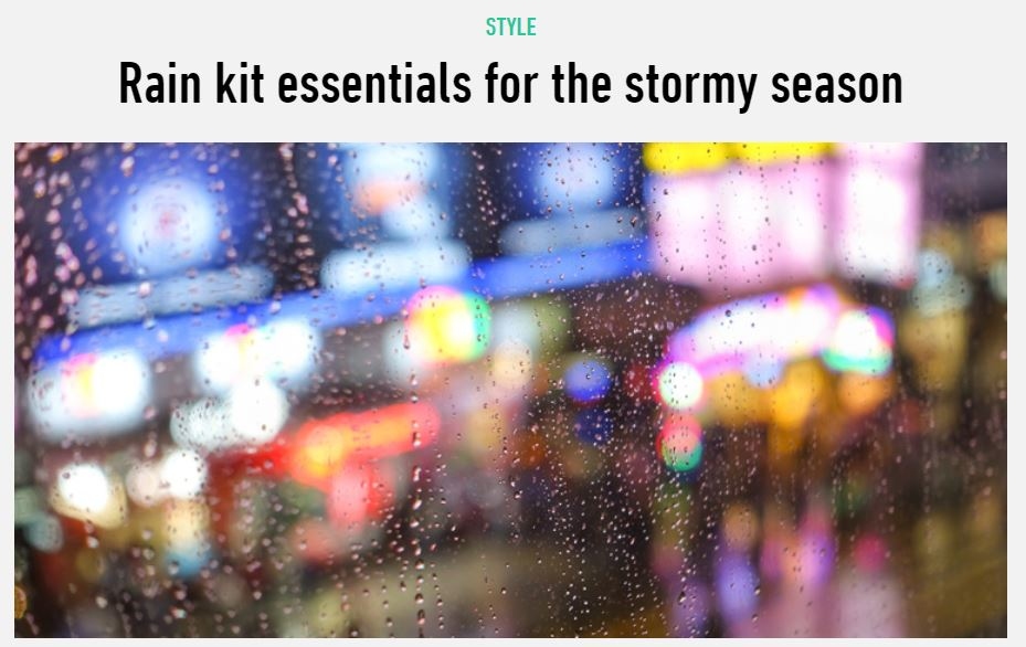 助你安渡雨季的購物清單 Rain kit essentials for the stormy season