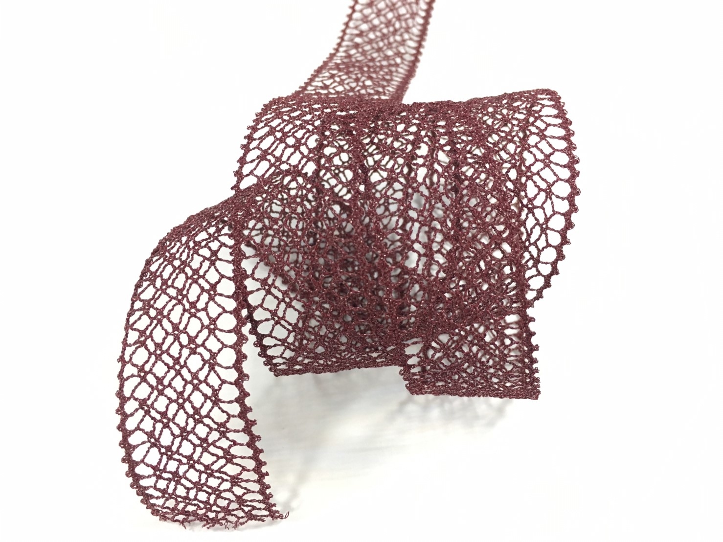 Torchon蕾絲金蔥紗/菱網編織/22mm