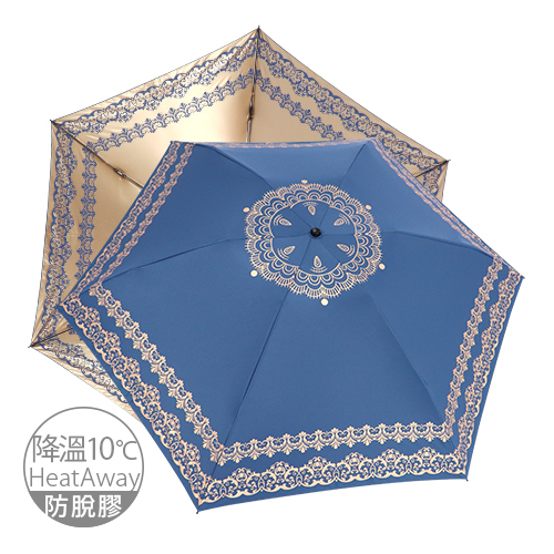 降溫10℃鈦金奈米碳纖折傘 奧維拉_3色