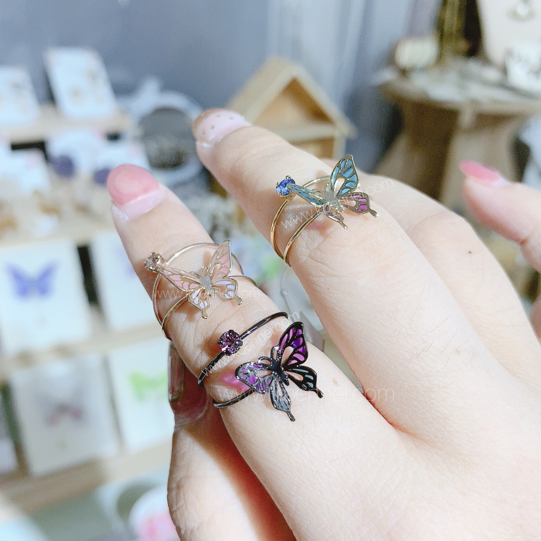 [日本制]  蝴蝶組合戒指