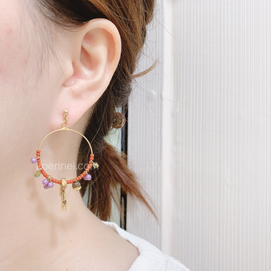 Palnart Poc 日本制起舞中的松鼠耳環