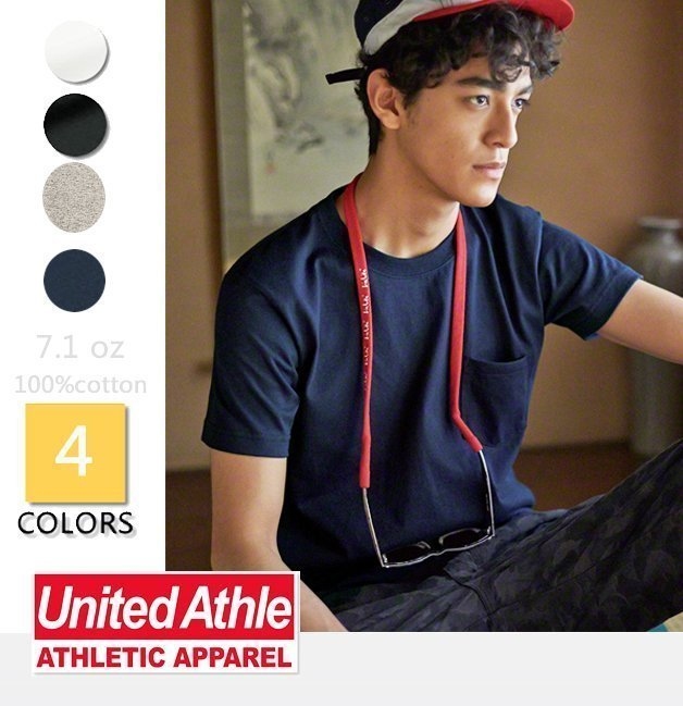 United Athle 7.1OZ 極重磅 黑色 白色 灰色 深藍 駝色 墨綠 短T 厚棉 日本【425201】