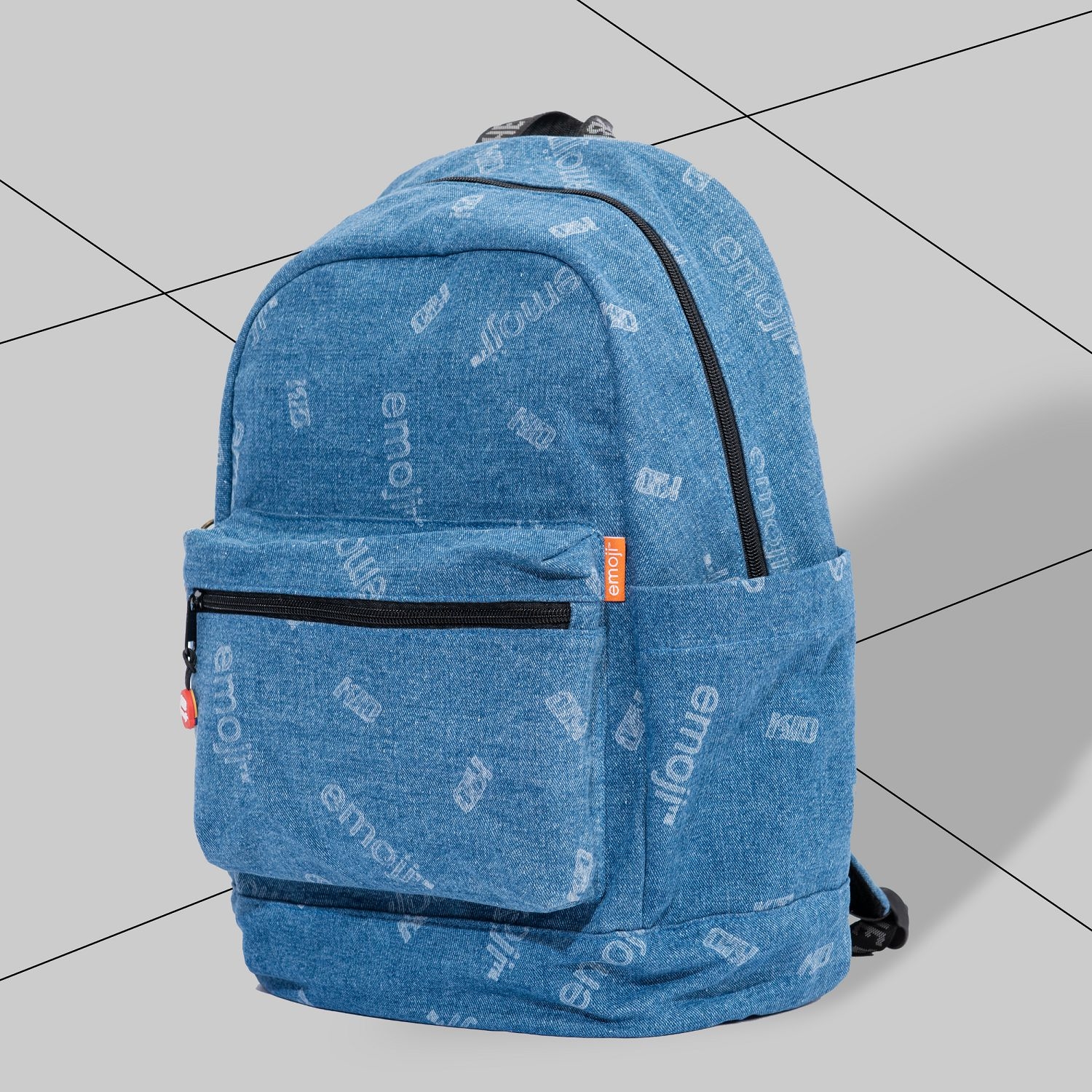 KID ® x emoji 表情符號聯名 丹寧牛仔後背包