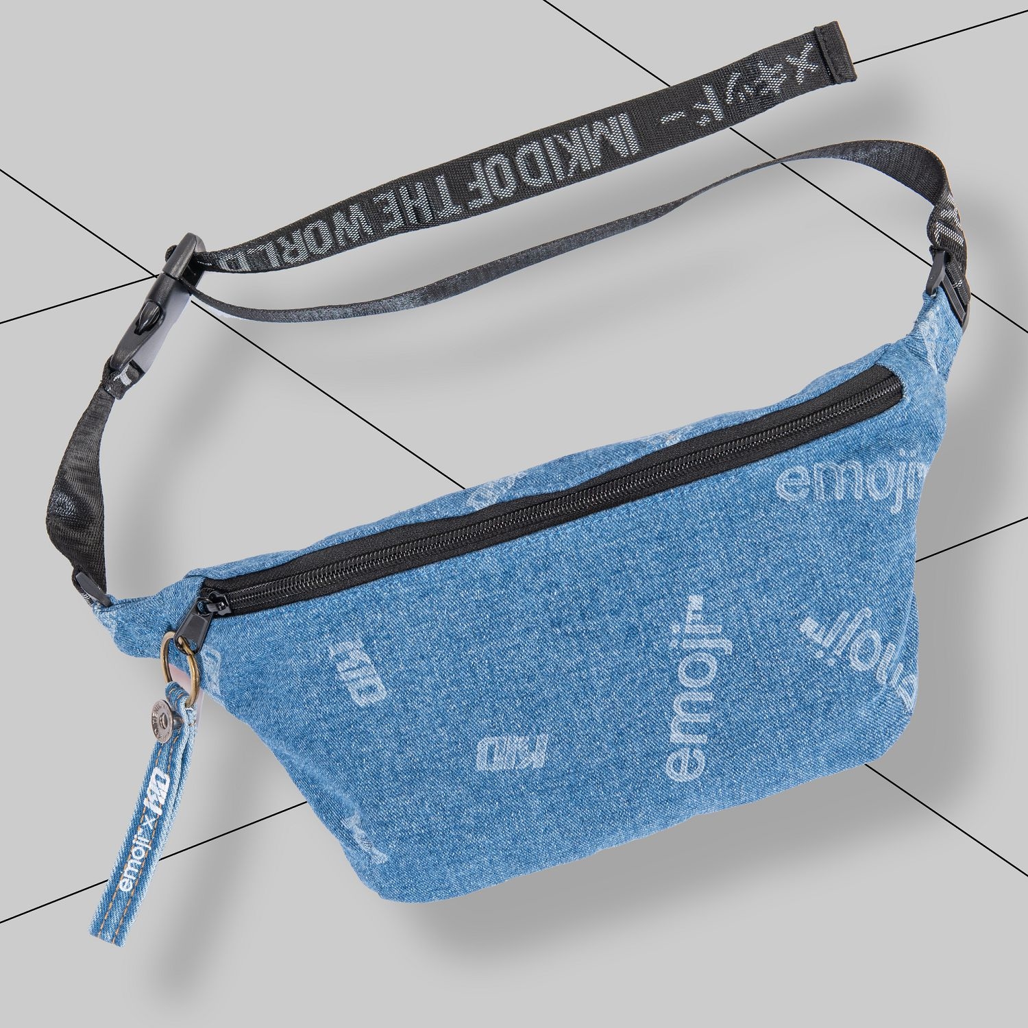 KID ® x emoji 表情符號聯名 丹寧牛仔腰包