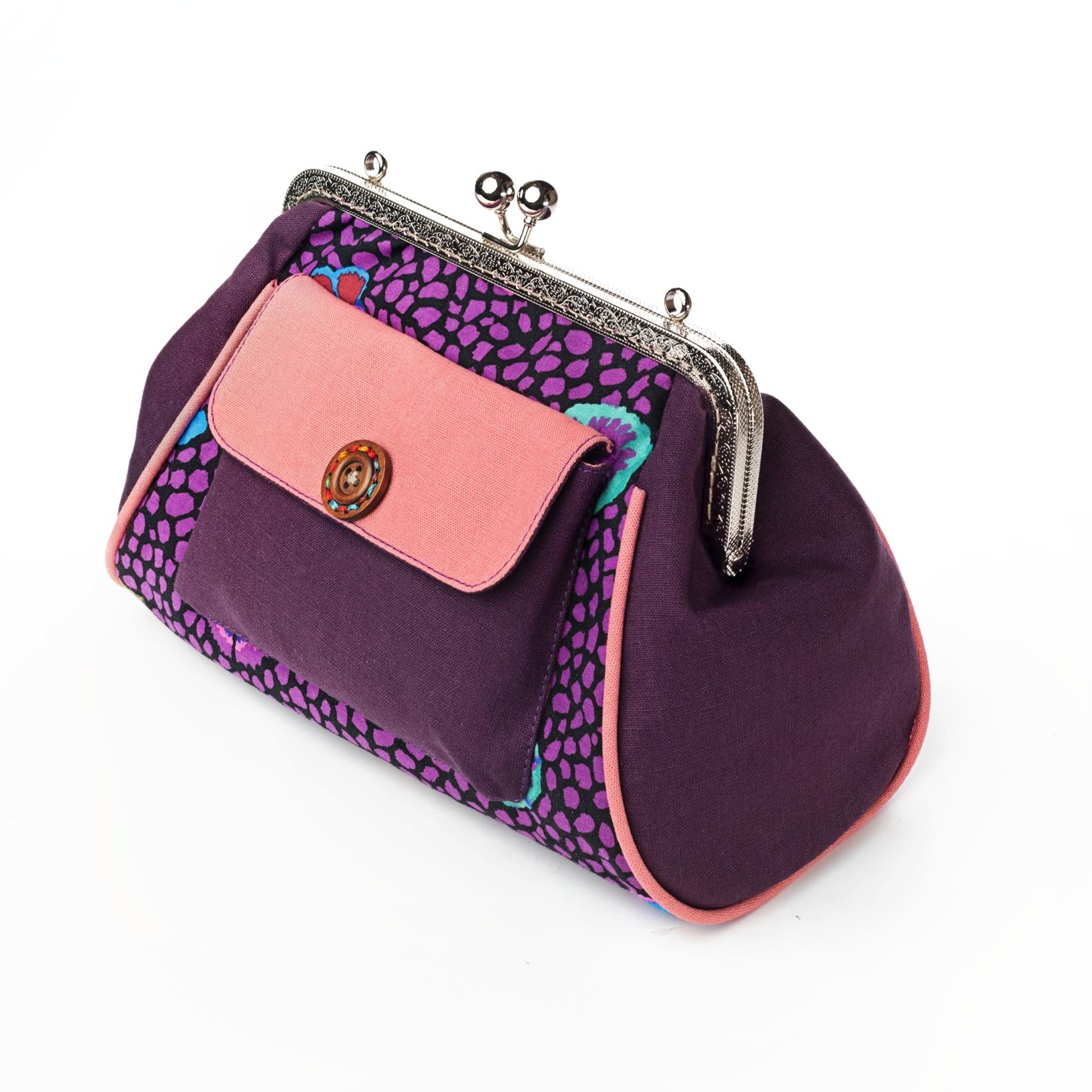 販售原尺寸【紙型】(出芽口金手拿肩背包)