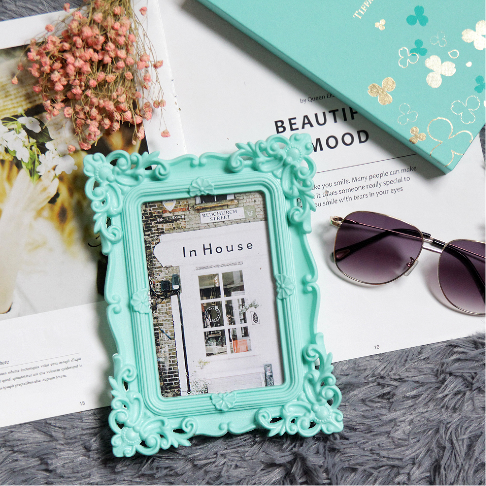 皇家巴洛克4x6相框-雕花藍綠