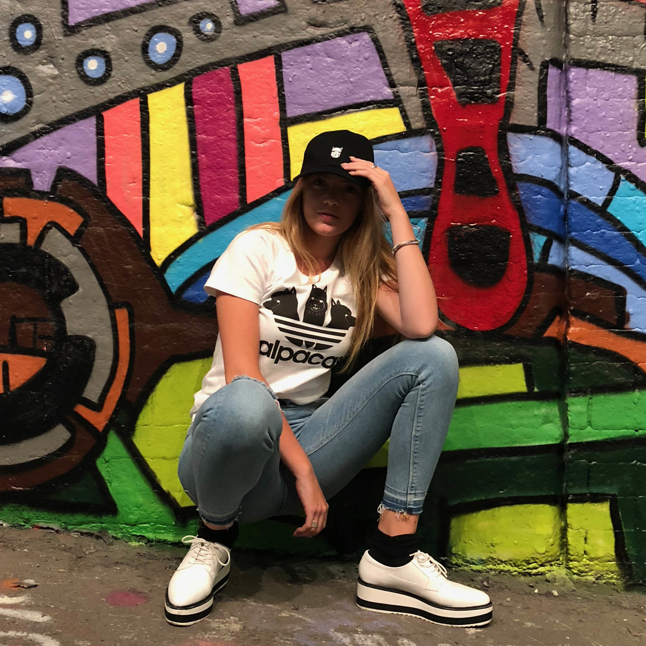 Alpacas Black 女版短T