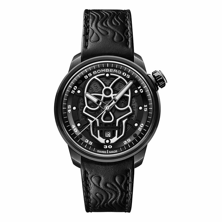 BB-01 自動機械系列 黑色火焰骷髏自動大三針