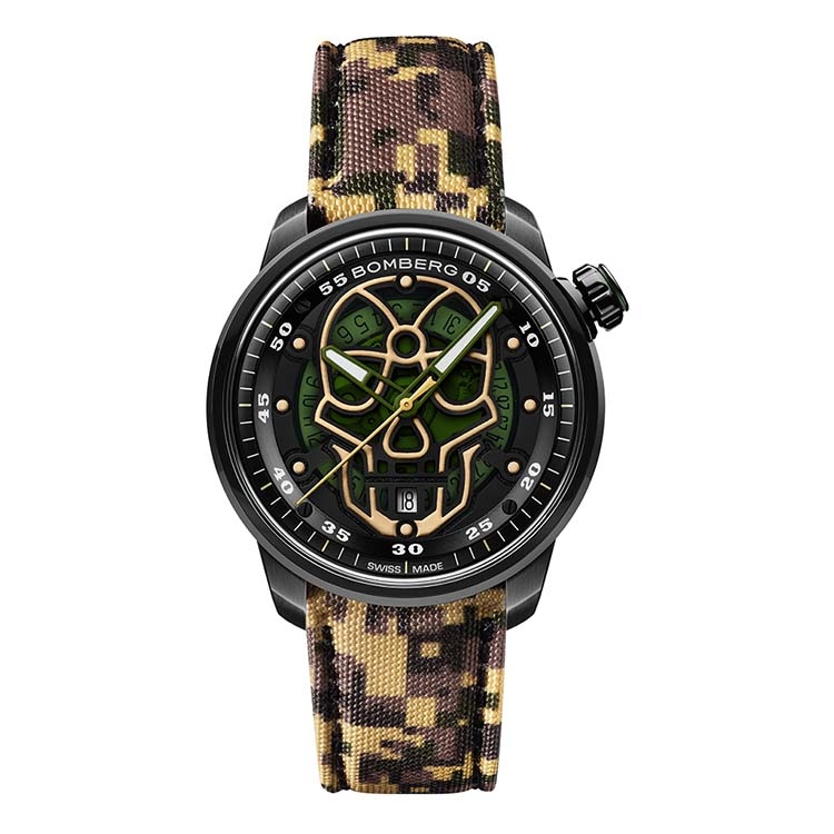 BB-01 自動機械系列 軍綠迷彩骷髏自動大三針- 限量版