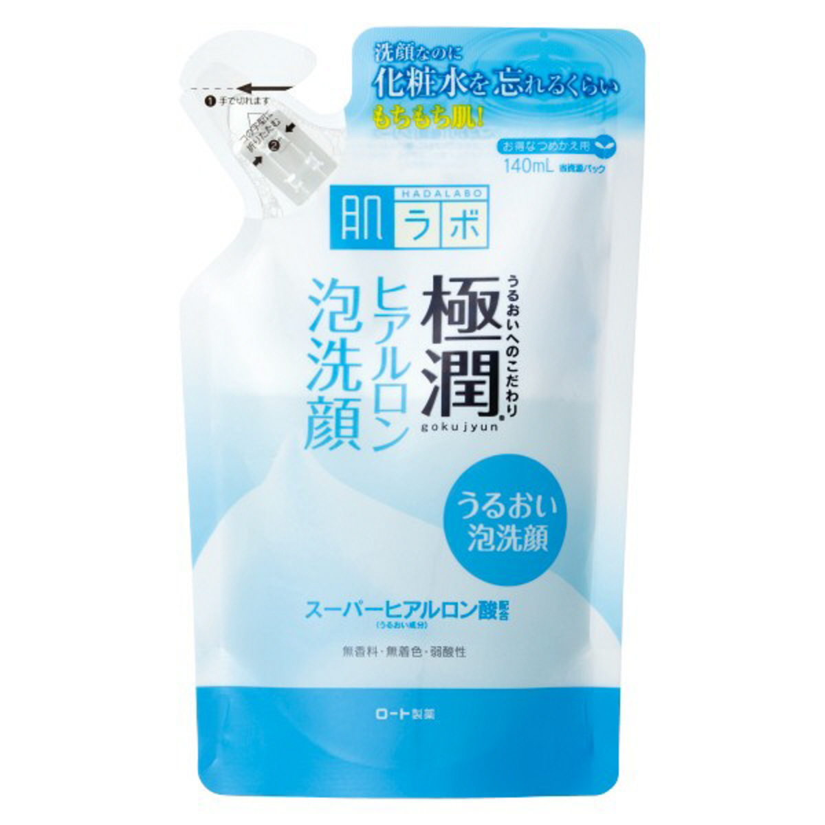 Hada Labo - 極潤保濕卸妝潔面泡沫 140ml (補充裝)