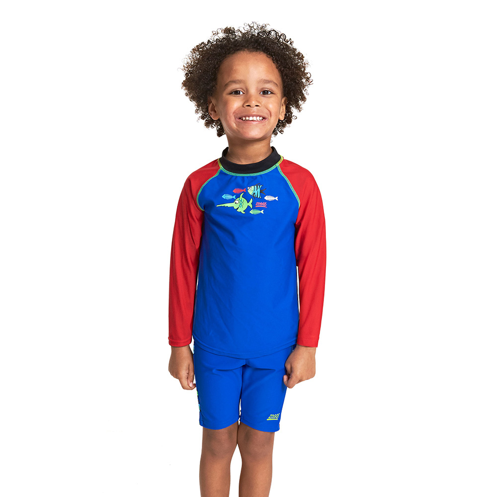 ZOGGS 幼童《聰明魚》永久抗氯長袖防曬衣