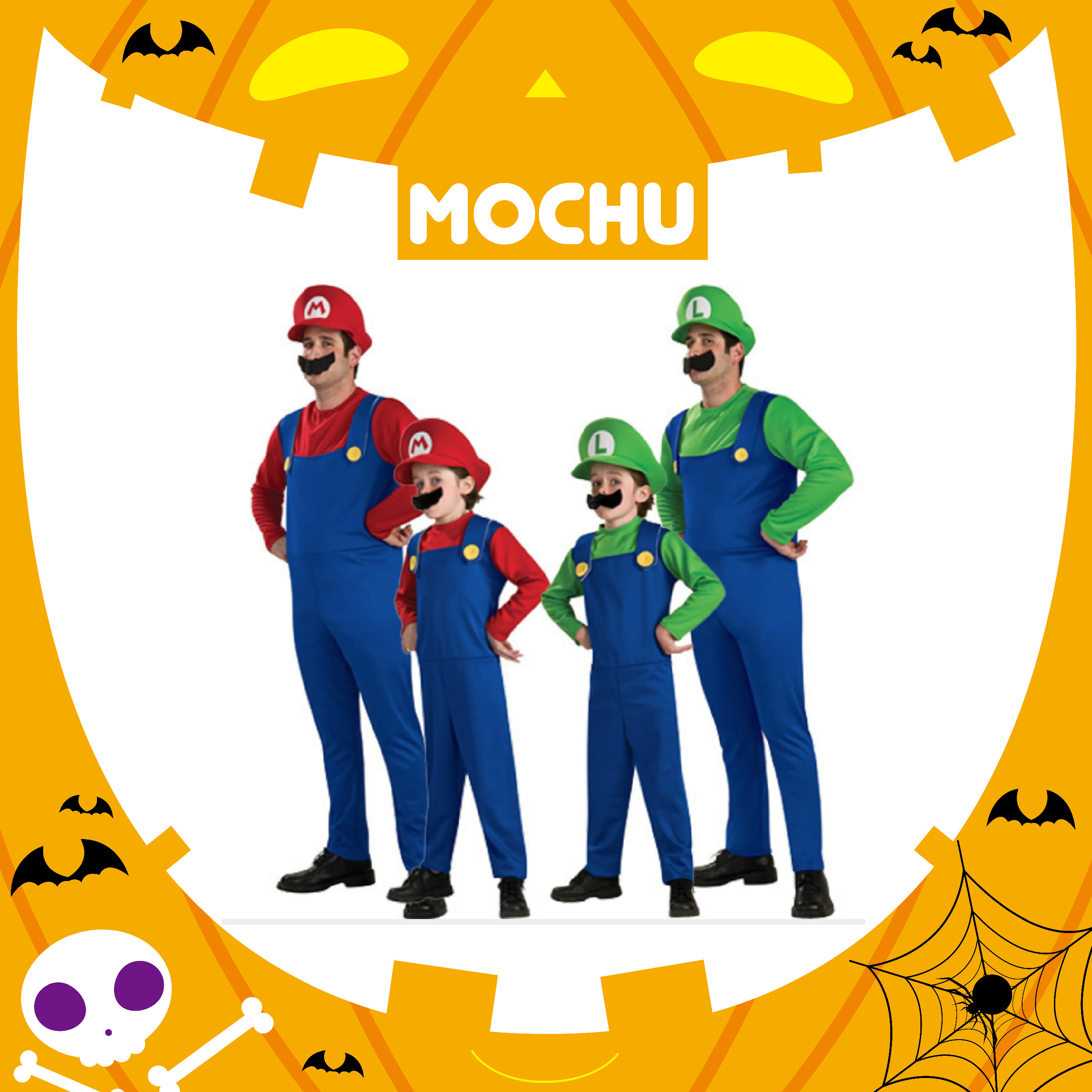 (S.L.XL碼現貨)超級馬力歐親子裝