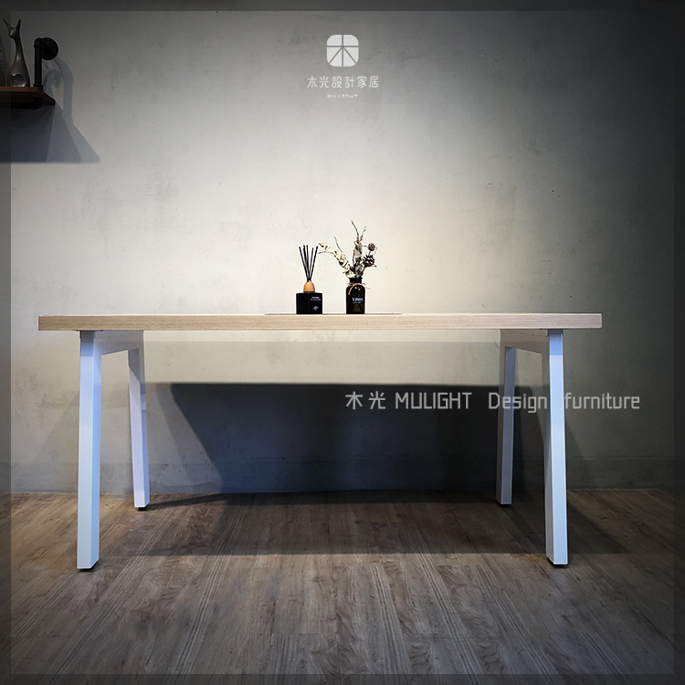 台灣製-Bianca-北歐俐落斜腳實木桌|可訂製