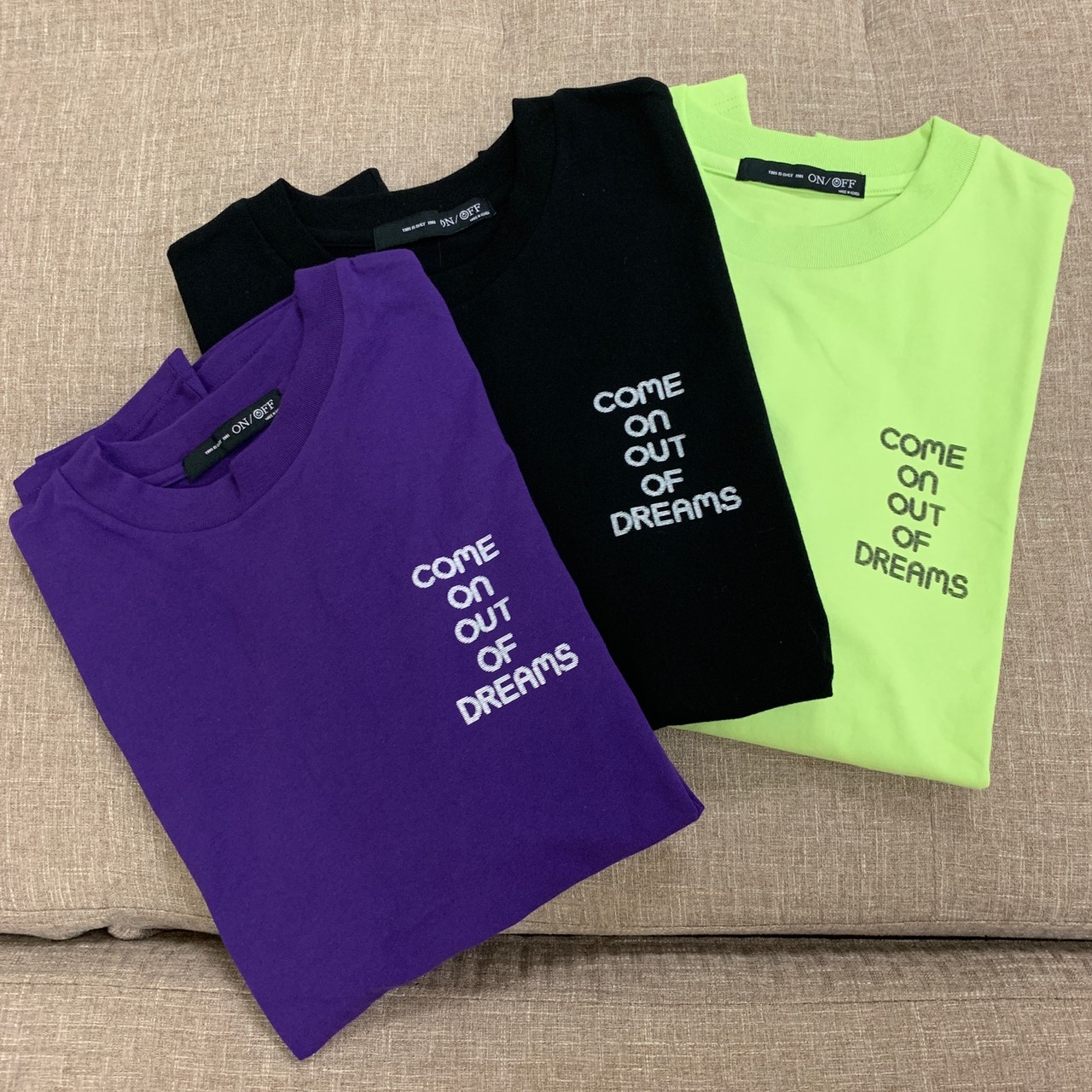 韓國標語反光寬鬆短袖 螢光 短T