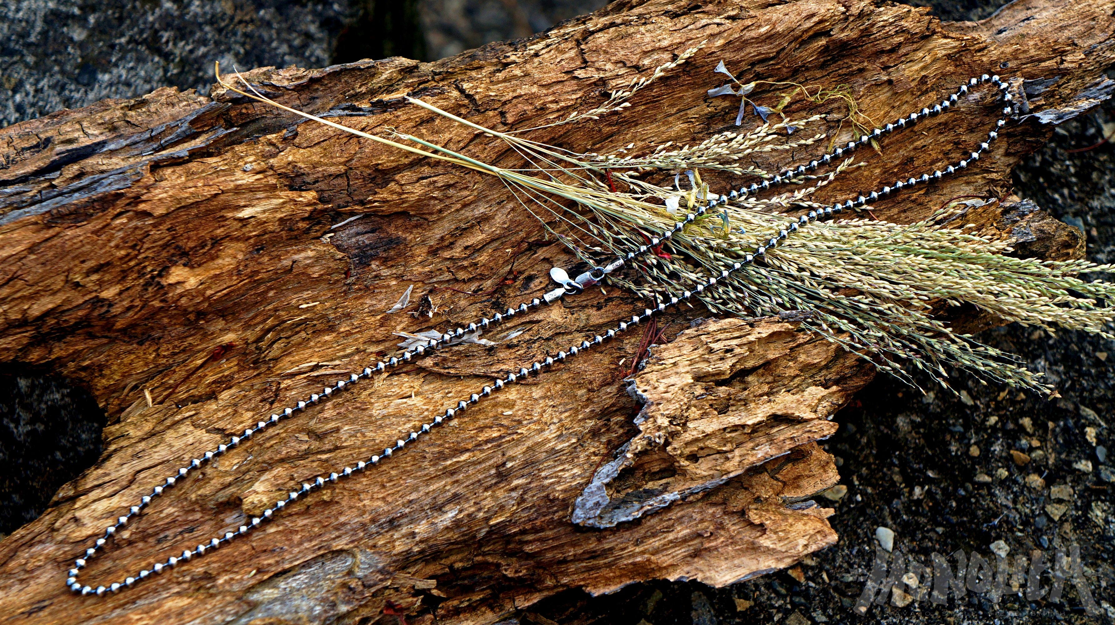 銀製圓珠【 項鍊 】
