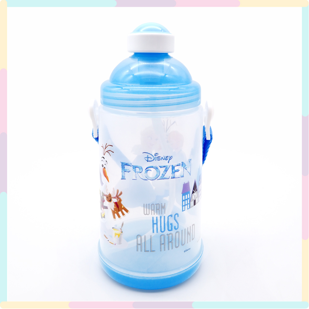 Frozen冰雪奇緣 彈蓋式背帶水壺650ml-33312