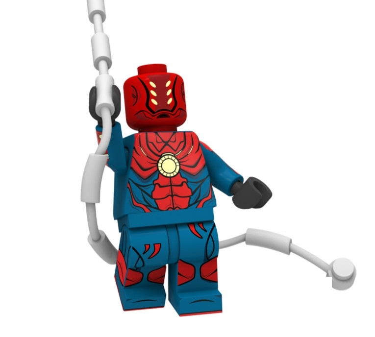 Spyder-Man (Armor Wars) Spider-Man Custom Marvel SuperHeroes Minifigures Minifigs Fit Lego P1495