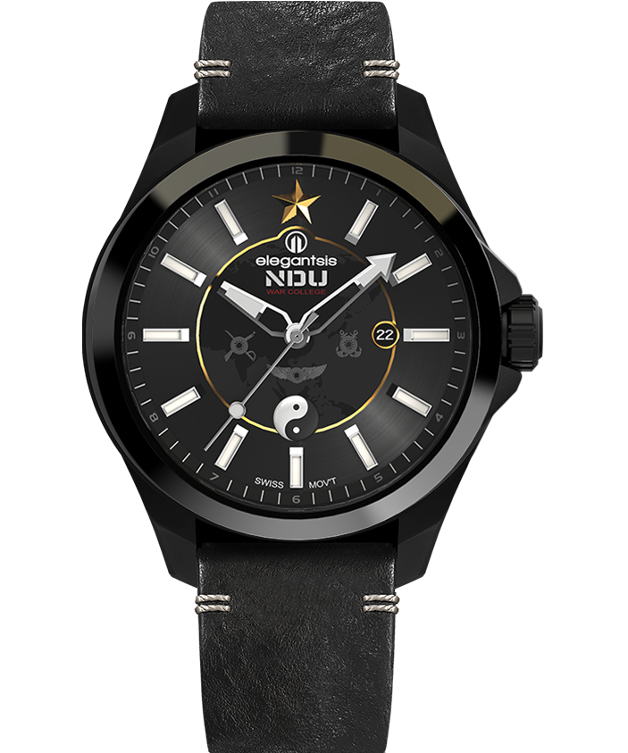 萬年鐘錶 - elegantsis 愛樂時  國防大學戰爭學院限量機械腕錶  ELJO65AS-NDU   錶徑47.5MM