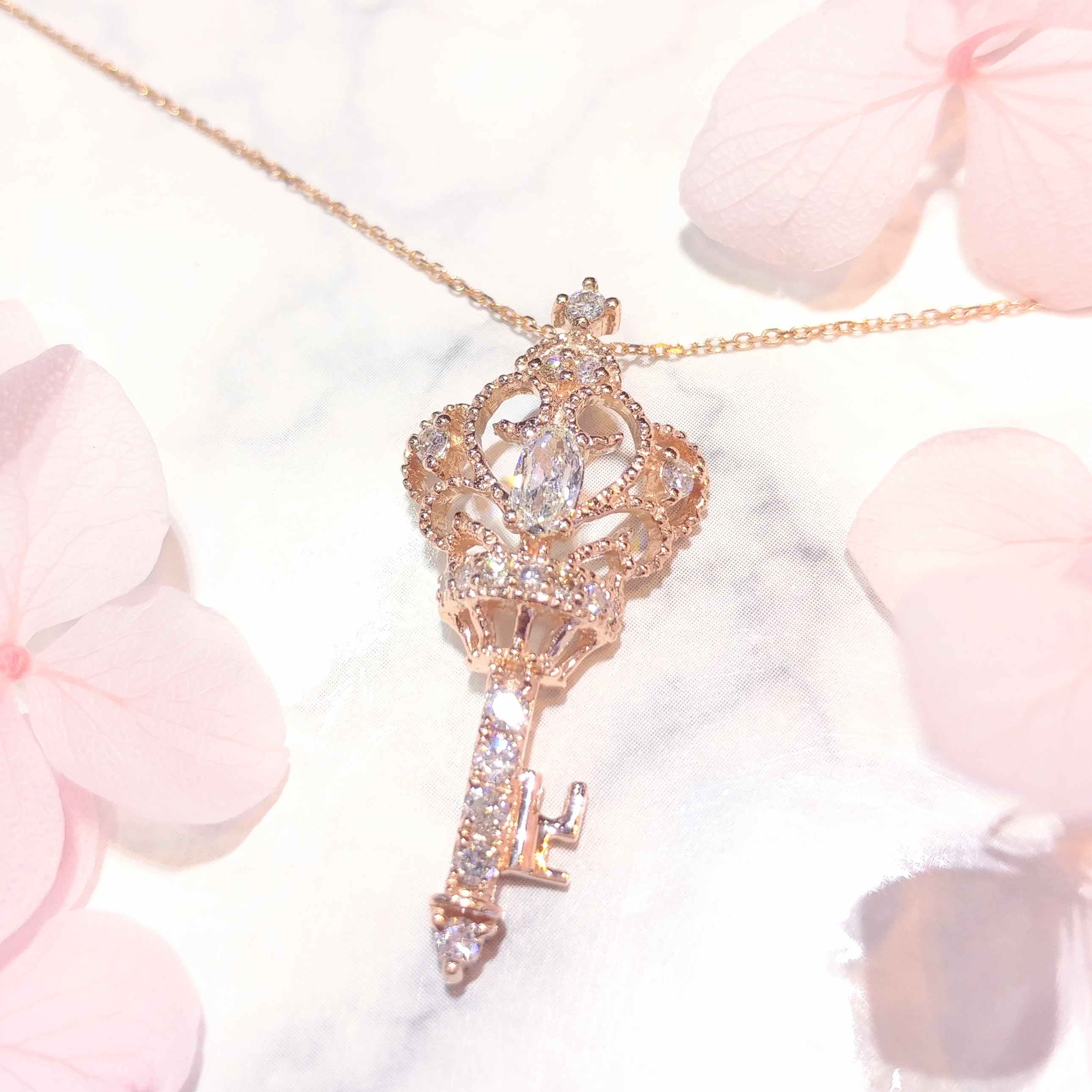 18K Rose Gold 0.42ct Diamond Pendant