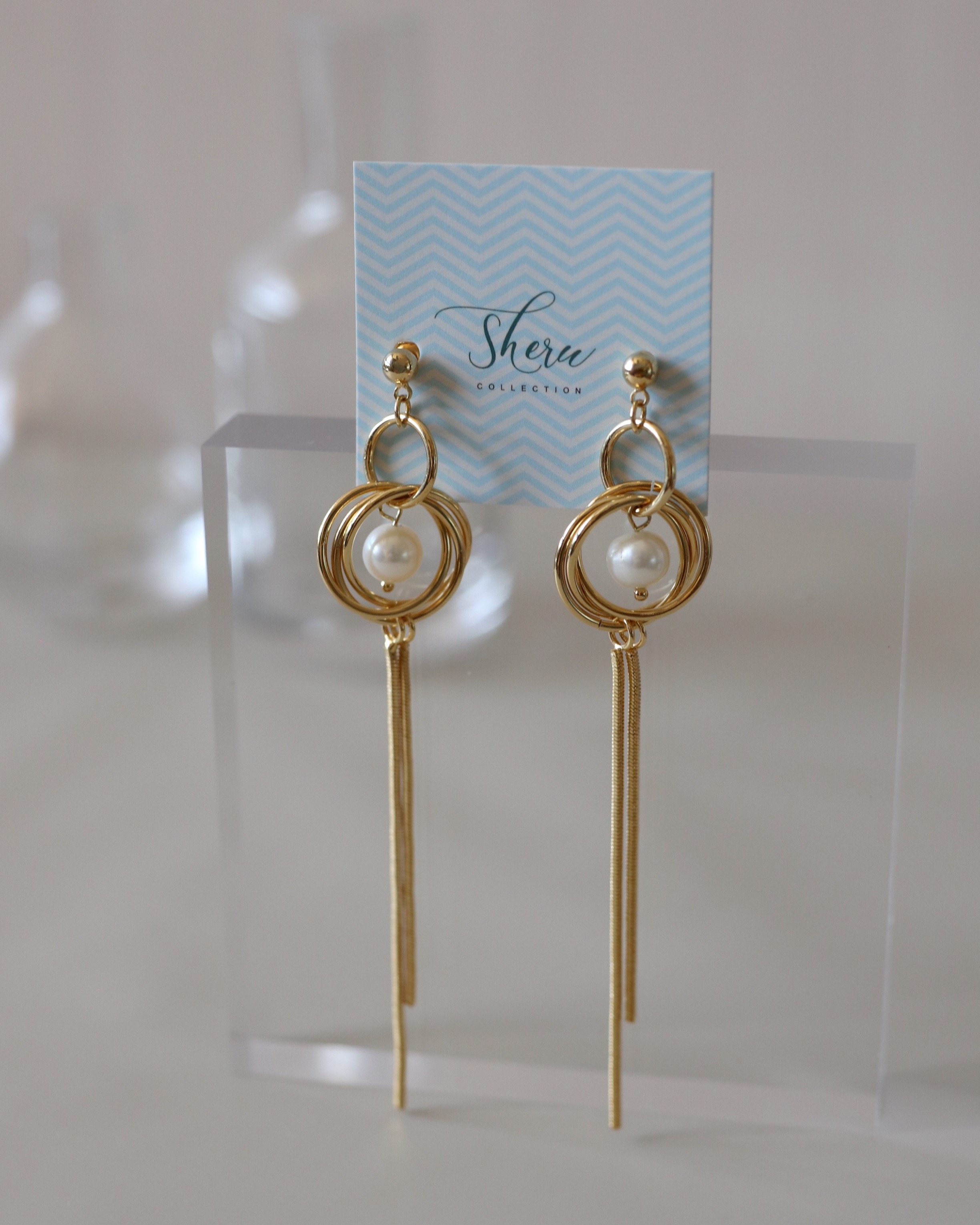 YUGA Pearl Earrings｜珍珠垂墜耳環