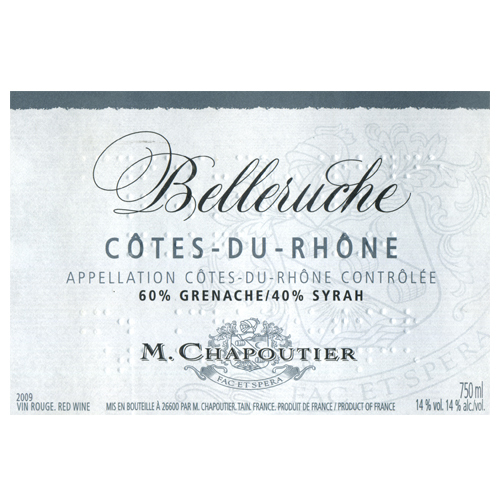 M. Chapoutier Cotes du Rhone Belleruche Rouge 2023